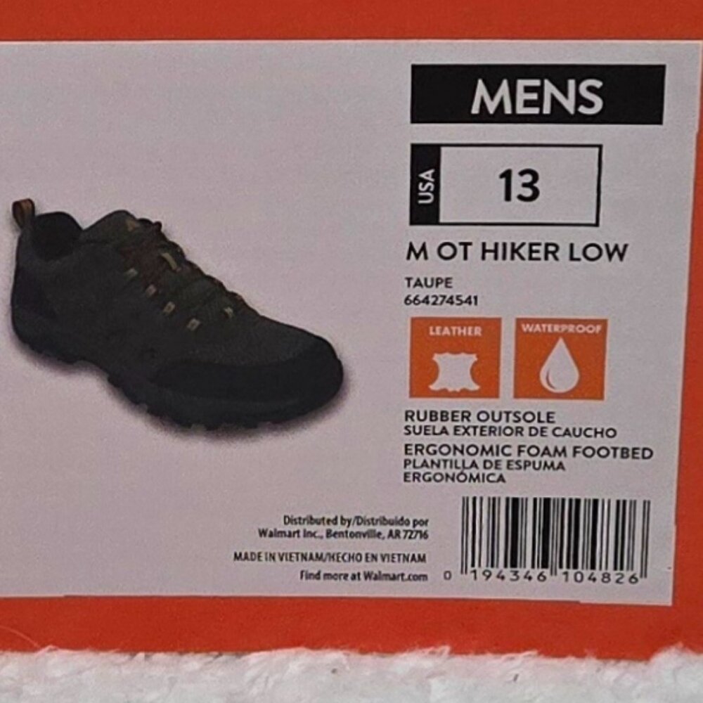 Men's Meadows Leather Mesh Waterproof Ergonomic Rubber Outsole Mid Hiker…